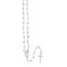 Chapelet en argent 925°/°° ajustable avec fermoir chaine forcat (6,70 g) grains ronds Ø 3 mm croix plate. Livre en boite.