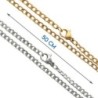 Chaine en acier inoxydable, couleur dorée et argentée, gourmette L. 50 cm Maille : Ø 4 mm. LOT DE 6 ASSORTIS..