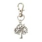 Porte-cles arbre de vie, avec fermoir mousqueton pivotant L. 6 cm.