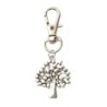Porte-cles arbre de vie, avec fermoir mousqueton pivotant L. 6 cm.