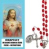 Chapelet de dévotion du sacre cœur de Jésus avec notice explicative, livre en sachet individuel..