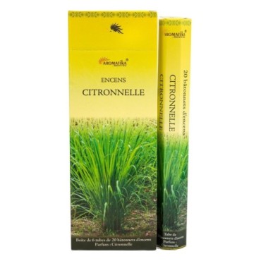 Bo-îte de 6 tubes Aromatika de 20 batônnets d'encens roulés à la main "Massala"  100% naturel (20 grammes)