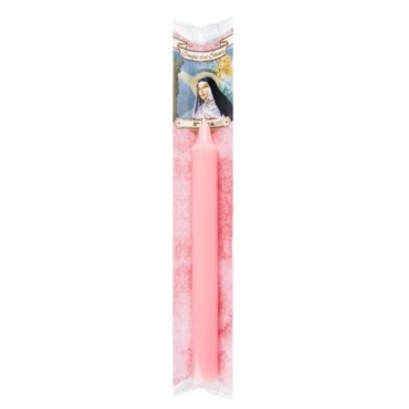 Bougie des saints en couleur + priere et pochette.
