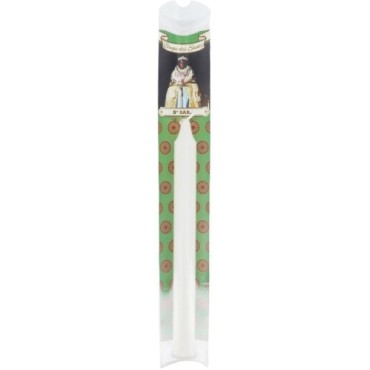 Bougie des saints en couleur + priere et pochette.