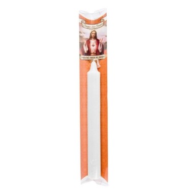 Bougie des saints en couleur + priere et pochette.