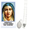Chapelet de dévotion de Notre-Dame des Larmes avec notice explicative, livré en sachet individuel..