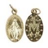 Medaille alliage metal/aluminium couleur doree de la Vierge Miraculeuse inscription en Francais, plusieurs tailles..