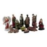 Creche en resine peinte a la main de 11 personnages hauteur de 1.5 cm a 5 cm.