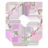 Bracelet dizainier sur élastique pour enfant avec grains œil de chat Ø 6 mm et médaille en métal de la Vierge Miraculeuse.