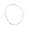 Bracelet dizainier sur élastique grains en nacre forme cœur Ø 8 mm avec croix.