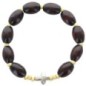 Bracelet dizainier sur élastique grains bois Ø 10 mm avec croix.