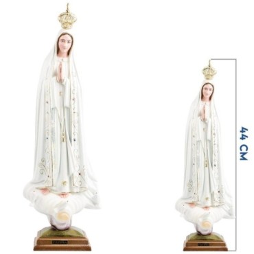 Statue de Notre dame de Fatima en résine peinte, Plusieurs tailles.