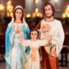 Statue Sainte Famille en fibre de verre, en couleur, pour intérieur/extérieur. Disponible en plusieurs tailles...