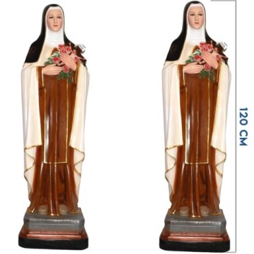 Statue Sainte Thérèse en résine ou fibre de verre, en couleur, pour intérieur/extérieur. Plusieurs tailles ...