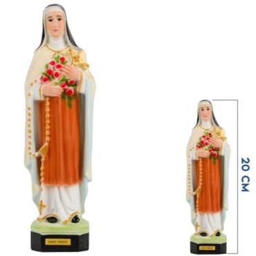 Statue Sainte Thérèse en résine ou fibre de verre, en couleur, pour intérieur/extérieur. Plusieurs tailles ...