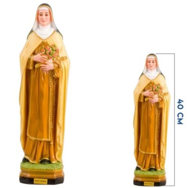 Statue Sainte Thérèse en résine ou fibre de verre, en couleur, pour intérieur/extérieur. Plusieurs tailles ...