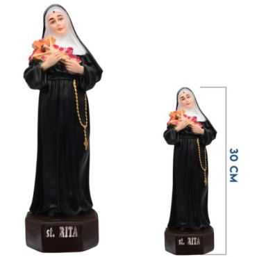Statue Sainte Rita en résine ou fibre de verre, en couleur, pour intérieur/extérieur. Plusieurs tailles..