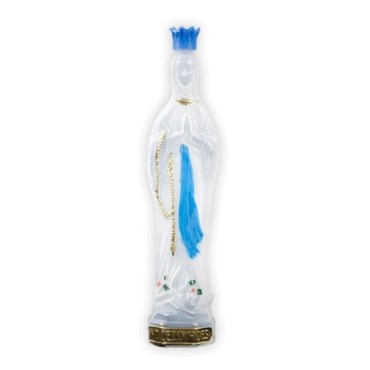 Gourde plastique de Notre Dame de Lourdes décorée, plusieurs tailles...