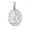 Médaille en acier inoxydable de couleur argenté, H. 2.1 cm. Existe avec différents Saints.
