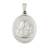 Médaille en acier inoxydable de couleur argenté, H. 2.1 cm. Existe avec différents Saints.