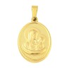 Médaille en acier inoxydable de couleur dorée, H. 2.1 cm. Existe avec différents Saints