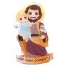 Magnet enfantin en résine souple, H. 8 cm, plusieurs saints disponibles