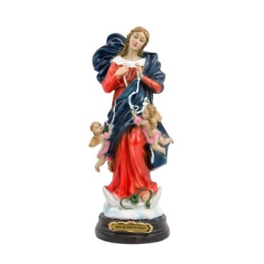 Statue en résine peinte à la main de Marie qui défait les nœuds. Plusieurs tailles....