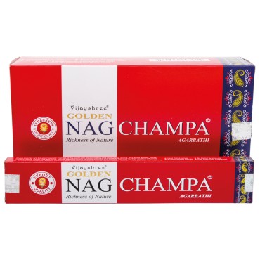 Boite de 12 paquets de batonnets d encens collection Golden 15 g de la marque Vijayshree, Plusieurs modeles..