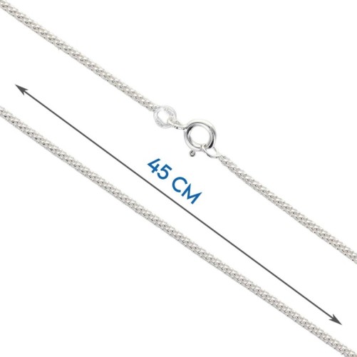 Chaine argent 925 °/°°, fermoir rond a ressort..