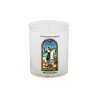 Veilleuse blanche avec autocollant -quot-vitrail-quot- de saint 20-24- H- 6-5 cm- -Oslash- 5 cm - VO 5--