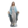 Statue de la Vierge Miraculeuse en polystone polychrome, peinte à la main, disponible en plusieurs tailles.