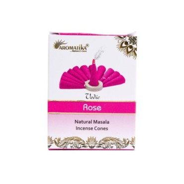 Boîte de 12 paquets de 10 cônes d'encens Aromatika Massala 100% naturel (17 grammes) avec brûleur..