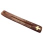 Brûle-encens en bois pour bâtonnets, décor imprimé, 26 × 3,5 cm. Boîte de 4..