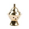 Brûle-encens en laiton, H 10 cm, Ø 5 cm. Livré en boîte individuelle.