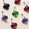 Croix carrée en verre H.1.5 cm LOT DE 10 ASSORTIS