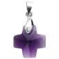 Croix carrée en verre H.1.5 cm LOT DE 10 ASSORTIS