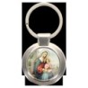 Porte-clés en métal couleur argenté de forme ronde Ø 3.8 cm. Livré en boite cadeaux. Existe avec différents Saints