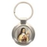 Porte-clés en métal couleur argenté de forme ronde Ø 3.8 cm. Livré en boite cadeaux. Existe avec différents Saints