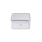 Boite plastique carrée encens 50 gr 6 x 6 cm Hauteur 3 cm..