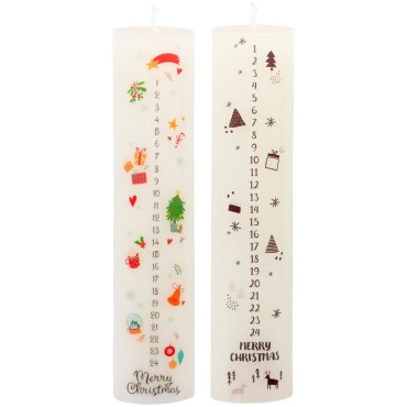 Bougie de l'avent. LOT DE 2 ASSORTIS