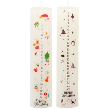 Bougie de l'avent. LOT DE 2 ASSORTIS