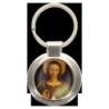 Porte-clés en métal couleur argenté de forme ronde Ø 3.8 cm. Livré en boite cadeaux. Existe avec différents Saints