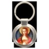 Porte-clés en métal couleur argenté de forme ronde Ø 3.8 cm. Livré en boite cadeaux. Existe avec différents Saints