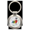 Porte-clés en métal couleur argenté de forme ronde Ø 3.8 cm. Livré en boite cadeaux. Existe avec différents Saints