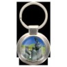 Porte-clés en métal couleur argenté de forme ronde Ø 3.8 cm. Livré en boite cadeaux. Existe avec différents Saints