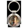 Porte-clés en métal couleur argenté de forme ronde Ø 3.8 cm. Livré en boite cadeaux. Existe avec différents Saints