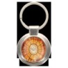 Porte-clés en métal couleur argenté de forme ronde Ø 3.8 cm. Livré en boite cadeaux. Existe avec différents Saints