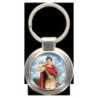 Porte-clés en métal couleur argenté de forme ronde Ø 3.8 cm. Livré en boite cadeaux. Existe avec différents Saints