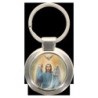 Porte-clés en métal couleur argenté de forme ronde Ø 3.8 cm. Livré en boite cadeaux. Existe avec différents Saints