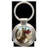 Porte-clés en métal couleur argenté de forme ronde Ø 3.8 cm. Livré en boite cadeaux. Existe avec différents Saints